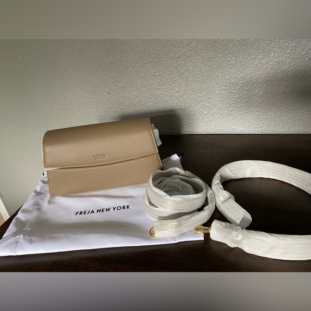 DISCONTINUED NEW with Dust Bag and tags Tan / Taupe Freja Mini Shoulder Bag - Picture 11 of 13
